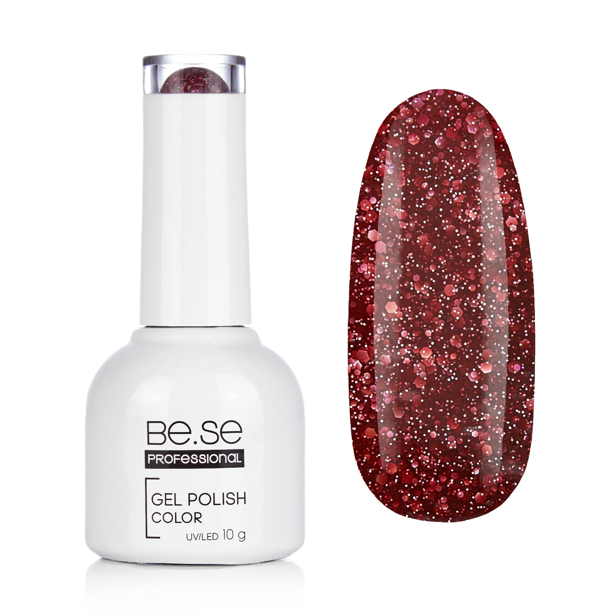Гель-лак для нігтів Be.Se Professional Gel Polish Glitter 02, 10 г